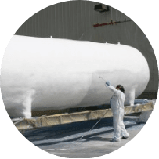 Insulation contractor at work